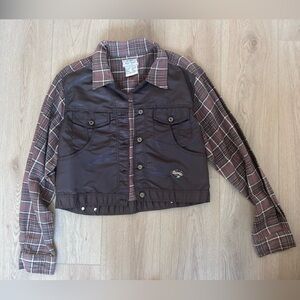 Vintage At Last Jeanswear Women’s Jacket Size Large Brown Plaid Western